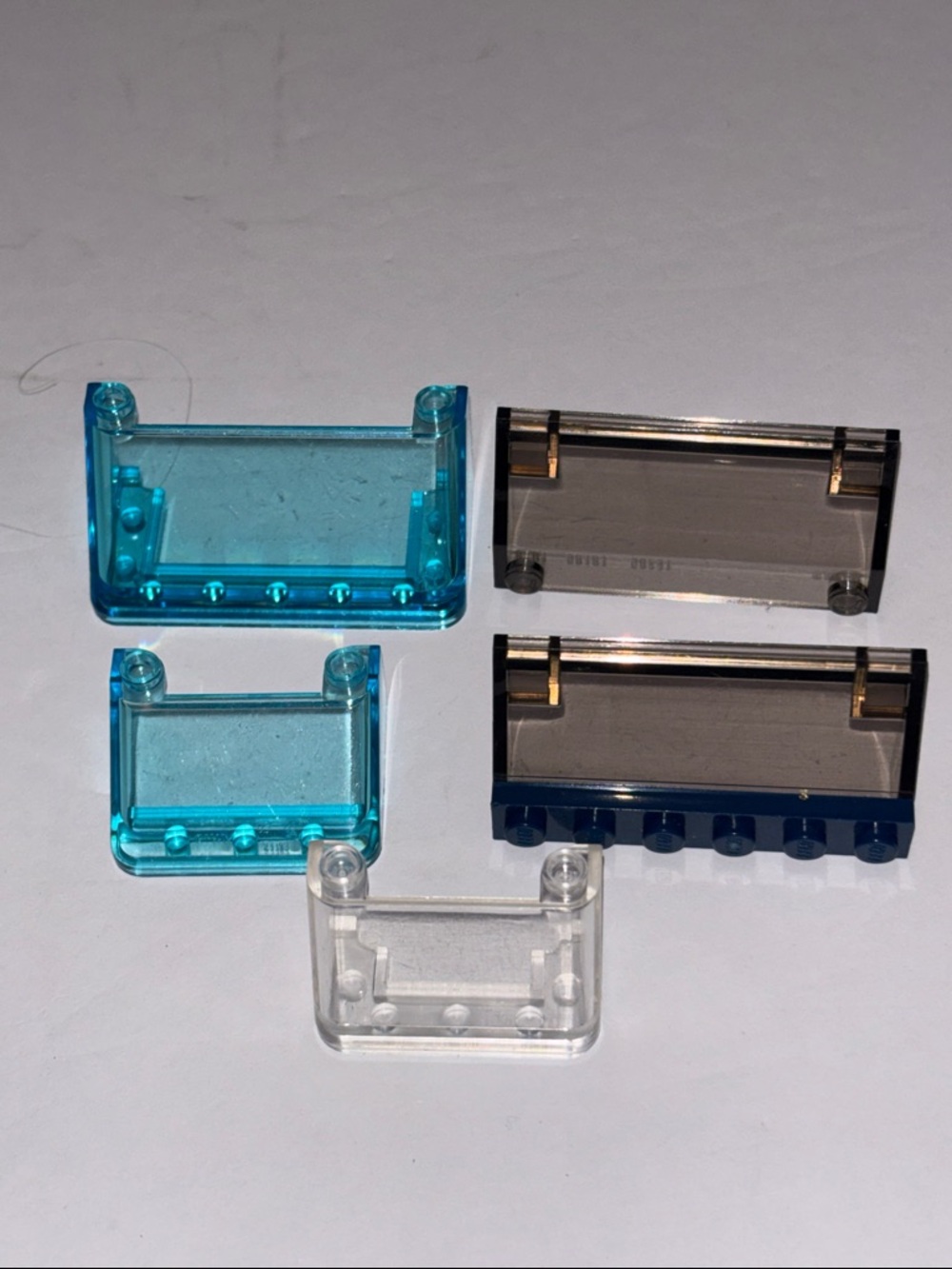 Translucent LEGO Windscreens - Blue, Dark Blue, Clear